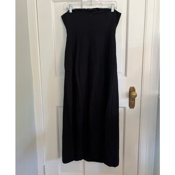 Madewell Women's 6 Black Strapless Midi Dress Cottage Core Minimalist Classic - Picture 2 of 11